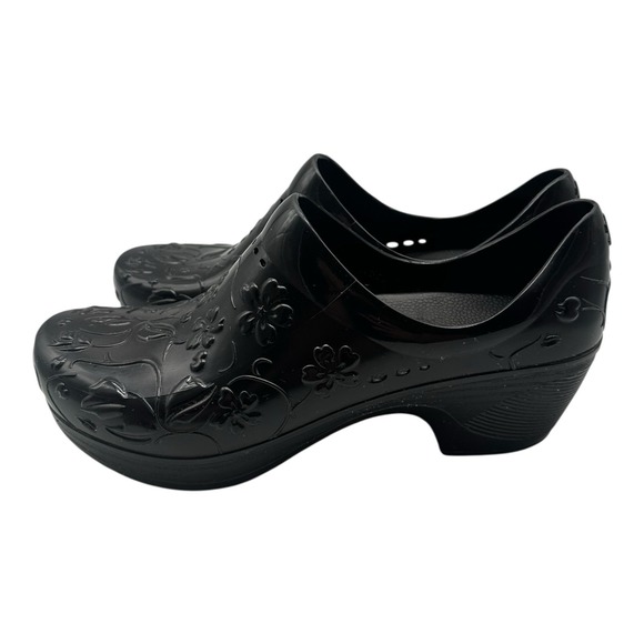 Dansko Pixie‎ Clogs Womens EU 42 US 11.5-12 Black Rubber Slip On Nursing Shoes - Picture 6 of 10